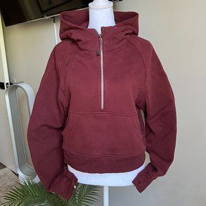 Scuba Oversized Half-Zip Hoodie XS/S - Mulled Wine